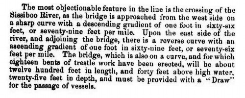 Sissiboo River Bridge — Report of Examination of the Western Counties Railway, 6 Feb 1879
