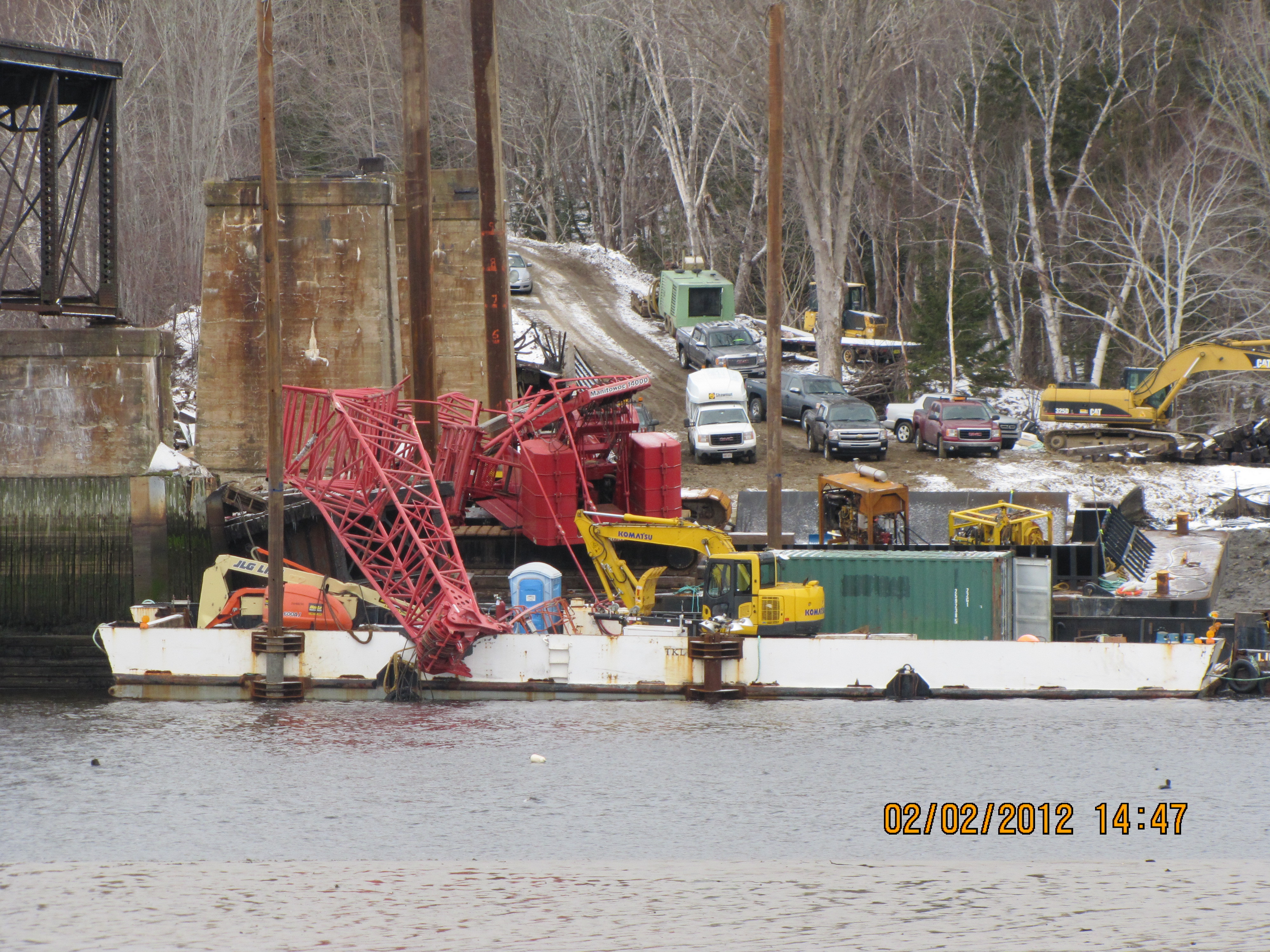 Dominion Atlantic Railway: Sissiboo River Bridge, Weymouth, Digby County, Nova Scotia, 02 Feb 2012