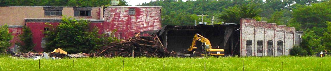 Demolition of the Railway Roundhouse at Kentville, Nova Scotia