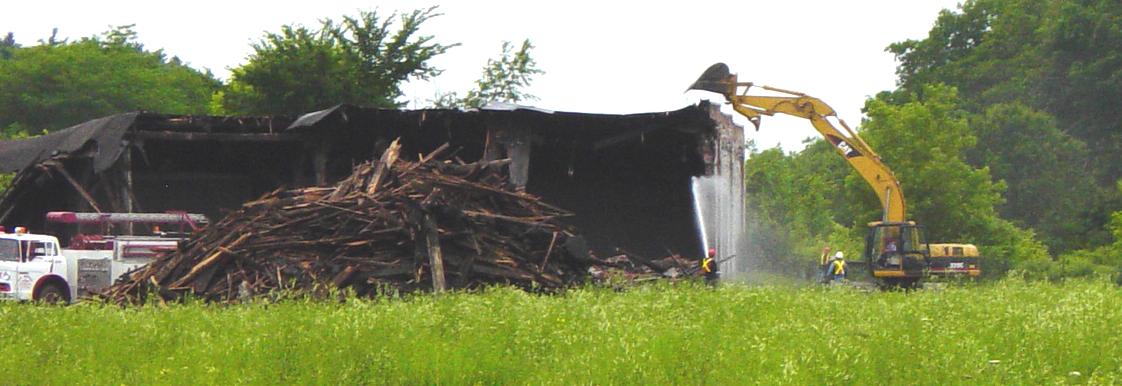 Demolition of the Railway Roundhouse at Kentville, Nova Scotia