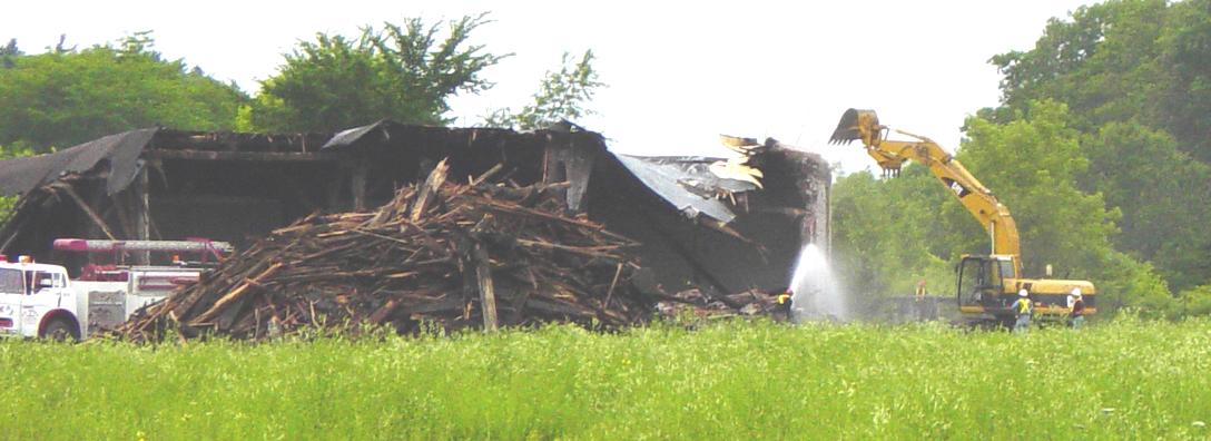 Demolition of the Railway Roundhouse at Kentville, Nova Scotia