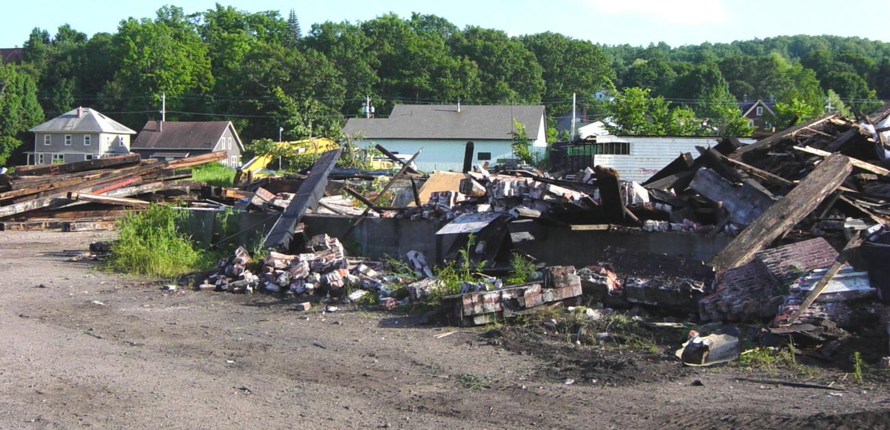 Demolition of the Railway Roundhouse at Kentville, Nova Scotia