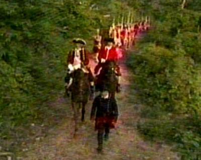 French and Indian War: Braddock Road, barely wide enough for three soldiers to march abreast