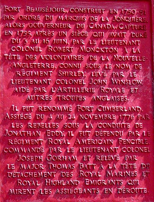 Fort Beausejour 1751-1755, Fort Cumberland after 1755