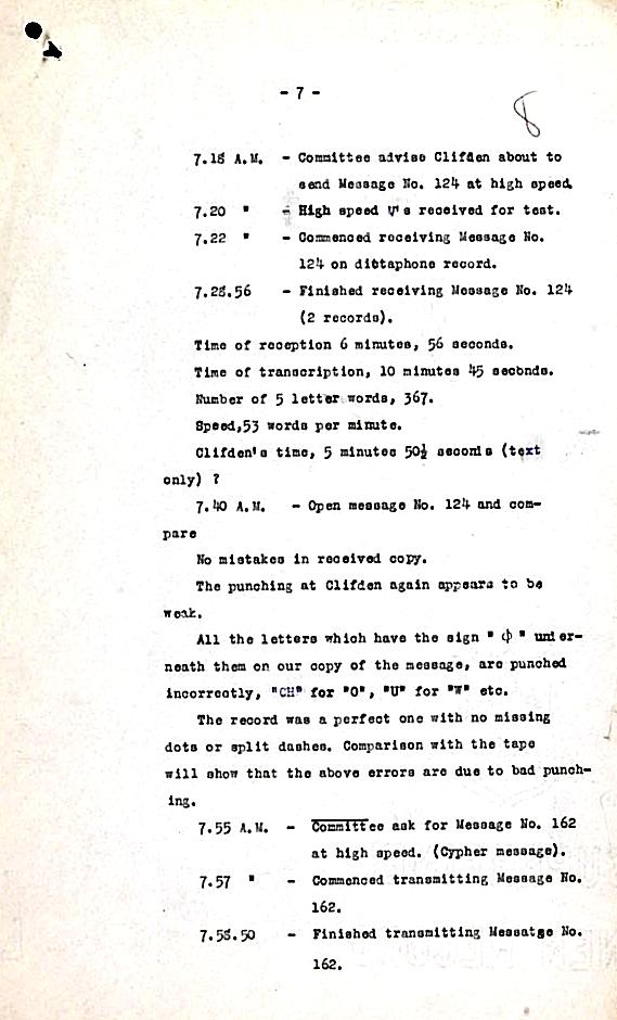 March 1913 Test Report page 7: Marconi Transatlantic Wireless Telegraph Service
