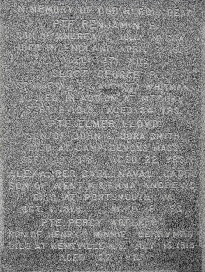 Arcadia: war memorial